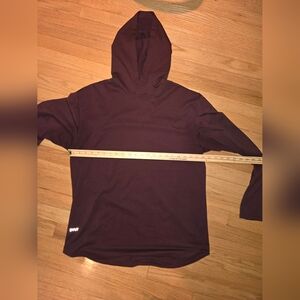 BYLT basics drop cut hooded long sleeve